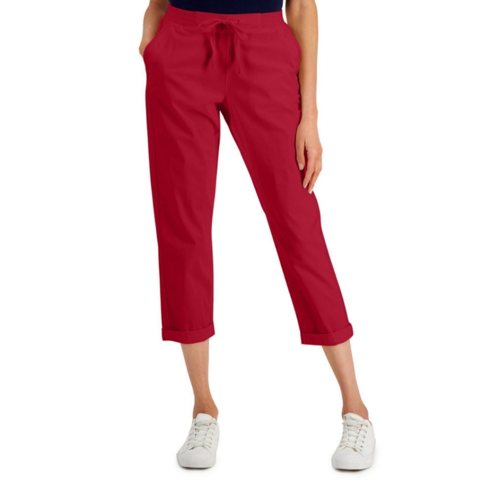 Style & Co pull-on cuffed twill pant sz Med NWT